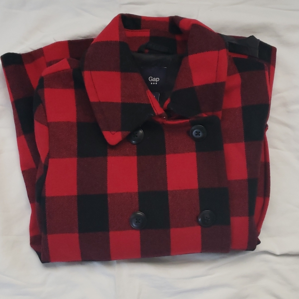 Red and black plaid jacket